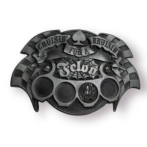 Hot Topic‎ Cruisin For a Bruisin' Belt Buckle Goth Biker BNWT